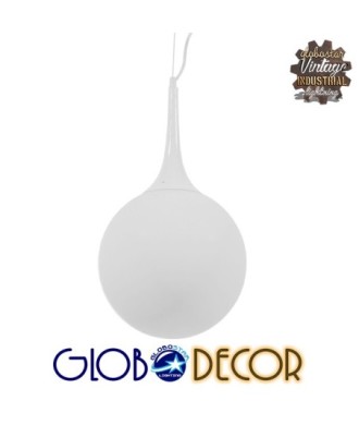 GLOBOSTAR® SPHERE 01143 Μοντέρνο Κρεμαστό Φωτιστικό Οροφής με Ντουί 1 x E27 AC 220-240V IP20 - Λευκό - Μ25 x Π25 x Υ46.5cm